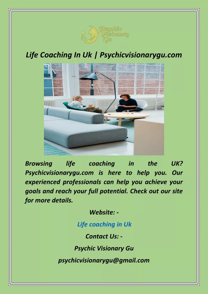 life coaching in uk psychicvisionarygu com
