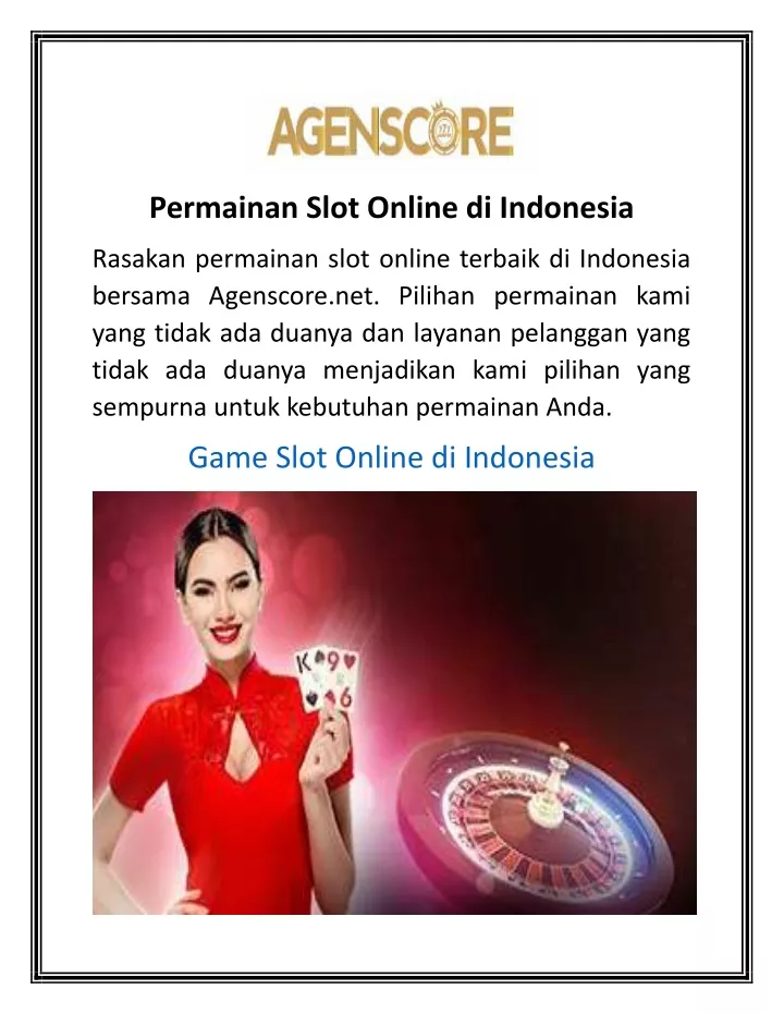 permainan slot online di indonesia