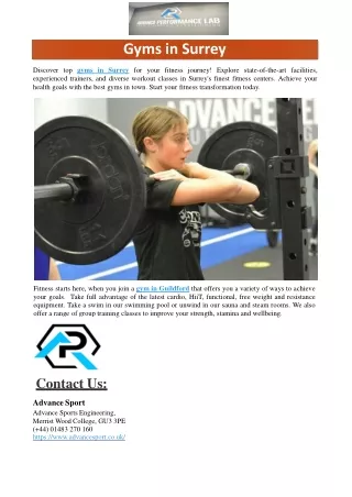 gyms in surrey