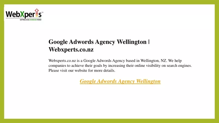 google adwords agency wellington webxperts