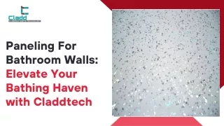 Paneling For Bathroom Walls Elevate Your Bathing Haven with Claddtech