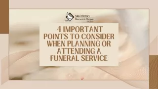 4 Important Points To Consider When Planning Or Attending A Funeral Service