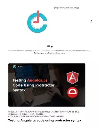 Testing Angular.js code using protractor syntax