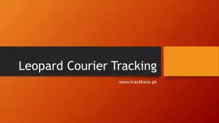 Leopard Courier Tracking