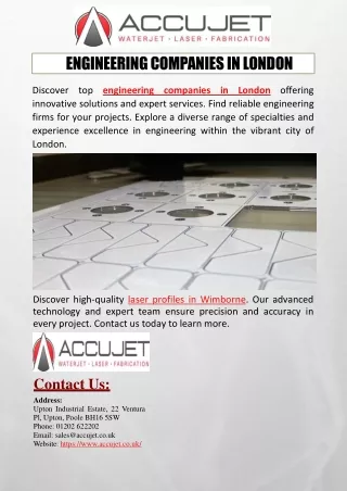 engineering companies in london