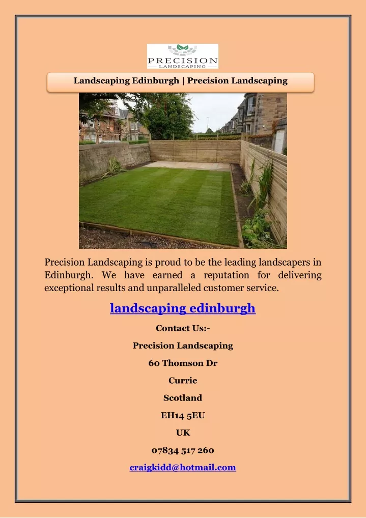 landscaping edinburgh precision landscaping