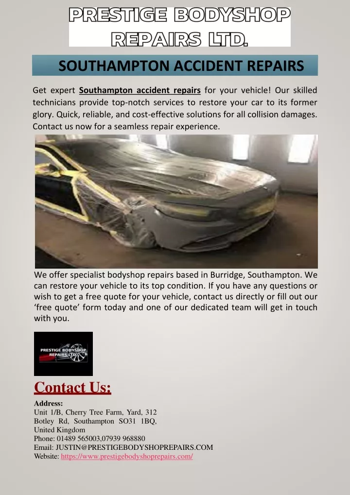 southampton accident repairs