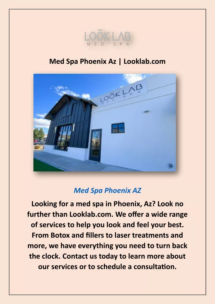 med spa phoenix az looklab com