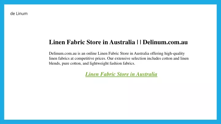linen fabric store in australia delinum
