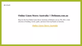 Online Linen Stores Australia   Delinum.com.au
