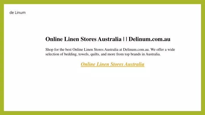 online linen stores australia delinum com au shop