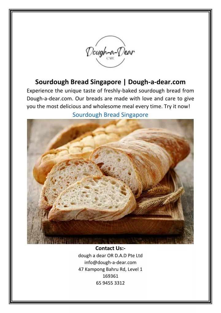 sourdough bread singapore dough a dear