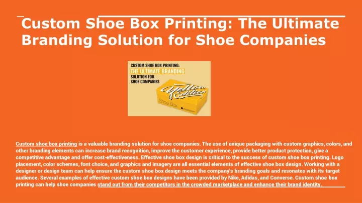 custom shoe box printing the ultimate branding solution for shoe companies