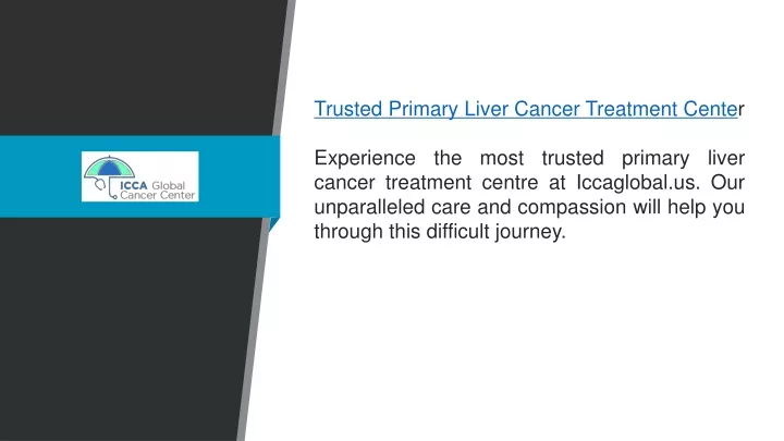 trusted primary liver cancer treatment cente