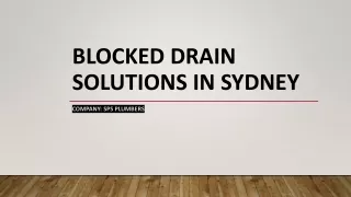 sps blocked drain