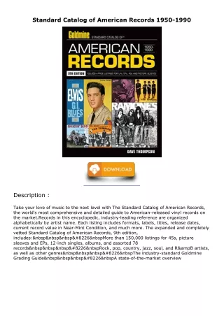 [PDF] DOWNLOAD Standard Catalog of American Records 1950-1990 bestseller