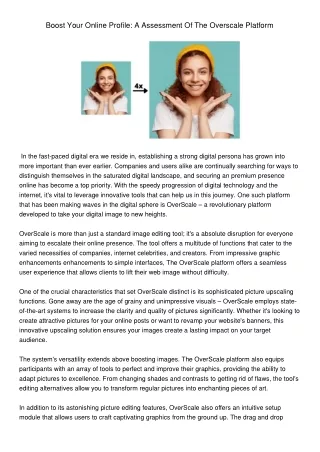 boost your online profile a assessment