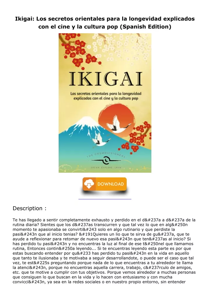 ikigai los secretos orientales para la longevidad