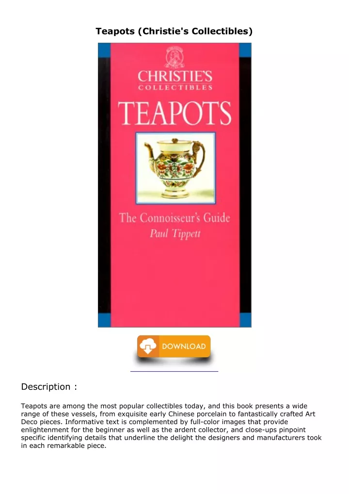 teapots christie s collectibles