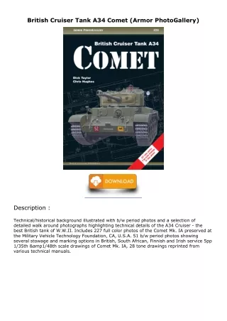 PDF/READ British Cruiser Tank A34 Comet (Armor PhotoGallery) ipad
