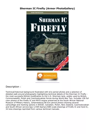 DOWNLOAD/PDF Sherman IC Firefly (Armor PhotoGallery) free