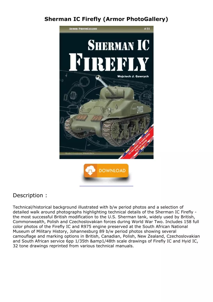 sherman ic firefly armor photogallery