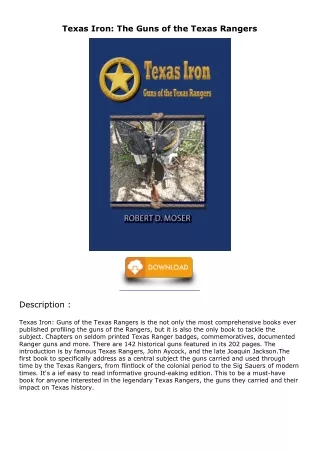 READ [PDF] Texas Iron: The Guns of the Texas Rangers ipad