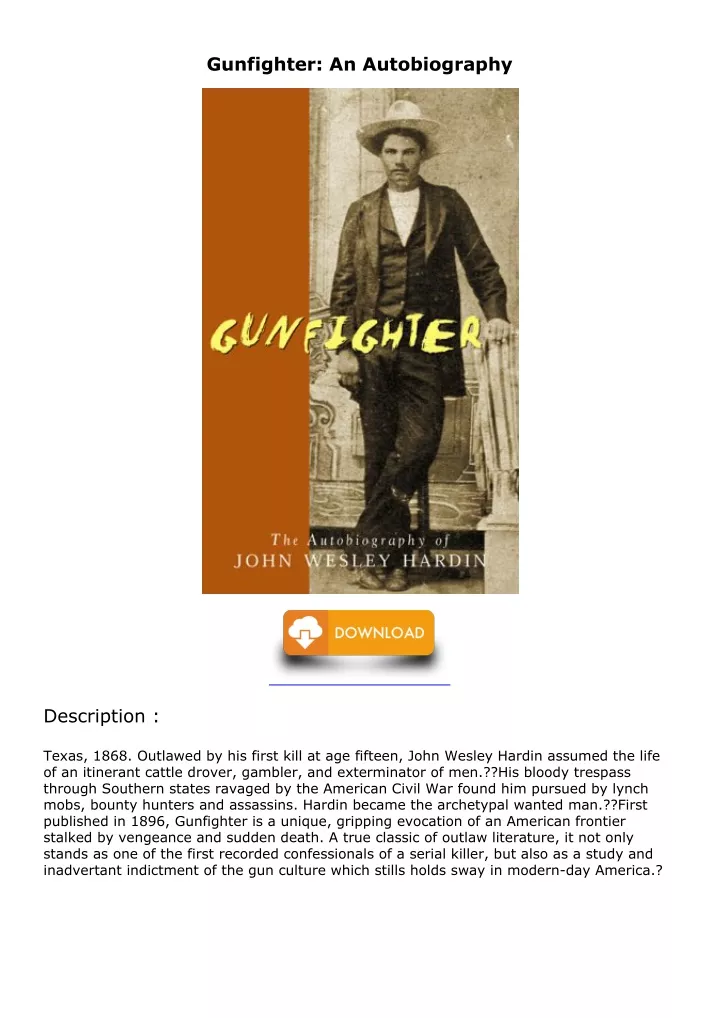 gunfighter an autobiography