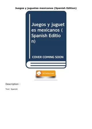 PDF/READ Juegos y juguetes mexicanos (Spanish Edition) free