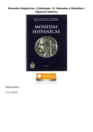READ [PDF] Monedas Hispánicas. (Catálogos. II. Monedas y Medallas.) (Spanish Edi