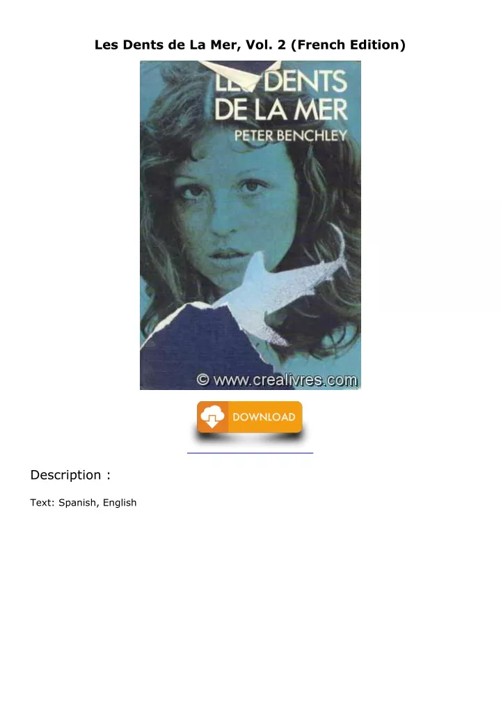 les dents de la mer vol 2 french edition