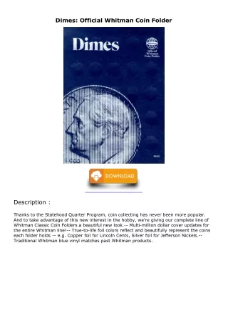 DOWNLOAD/PDF Dimes: Official Whitman Coin Folder ipad