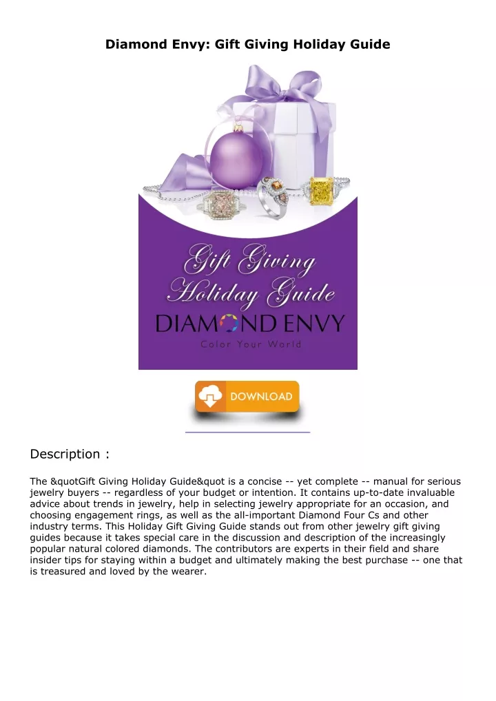 diamond envy gift giving holiday guide