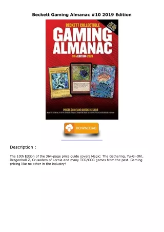 Download Book [PDF] Beckett Gaming Almanac #10 2019 Edition bestseller