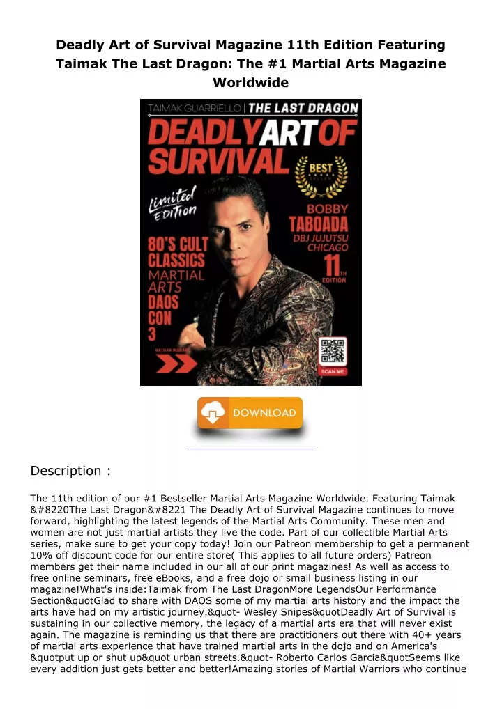 deadly art of survival magazine 11th edition