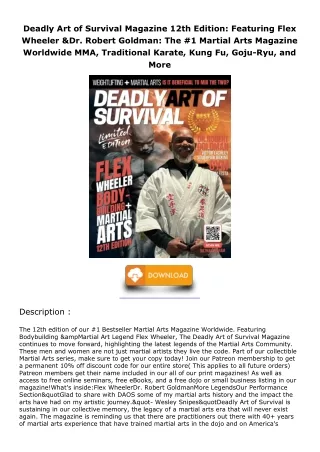 [PDF READ ONLINE] Deadly Art of Survival Magazine 12th Edition: Featuring Flex W