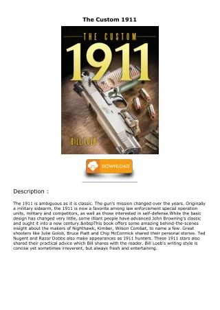 get [PDF] Download The Custom 1911 ipad