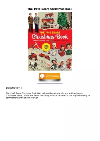PDF/READ The 1945 Sears Christmas Book ebooks
