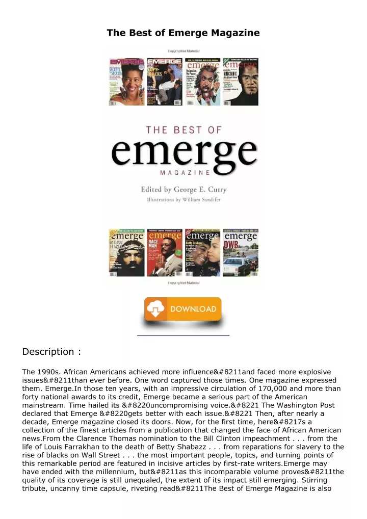 the best of emerge magazine