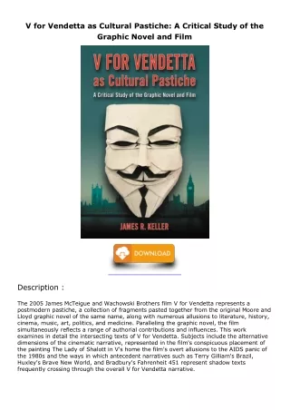 PDF_ V for Vendetta as Cultural Pastiche: A Critical Study of the Graphic Novel