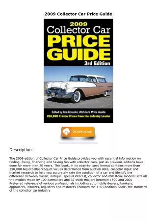 [PDF READ ONLINE] 2009 Collector Car Price Guide ipad