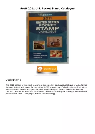 [PDF] DOWNLOAD Scott 2011 U.S. Pocket Stamp Catalogue android