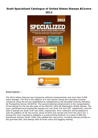 [READ DOWNLOAD] Scott Specialized Catalogue of United States Stamps & Covers 201