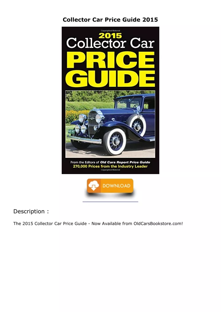 collector car price guide 2015