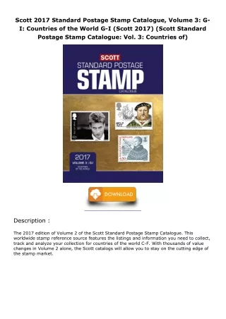 PDF/READ/DOWNLOAD Scott 2017 Standard Postage Stamp Catalogue, Volume 3: G-I: Co