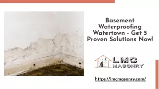 Basement Waterproofing Watertown - Get 5 Proven Solutions Now!