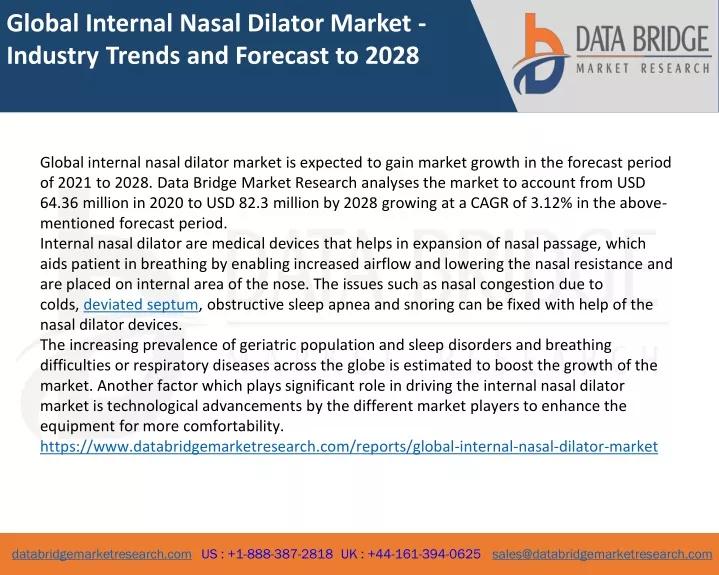 global internal nasal dilator market industry