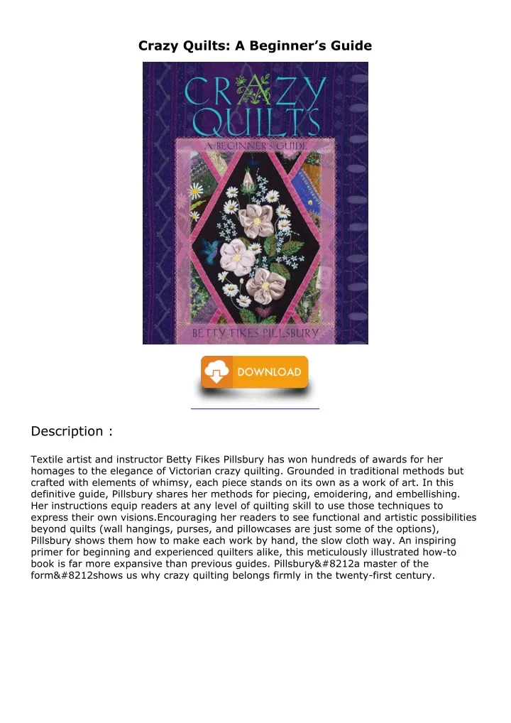 crazy quilts a beginner s guide