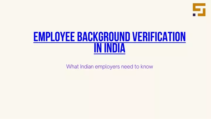 employee background verification in india