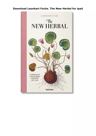 Download Leonhart Fuchs. The New Herbal for ipad